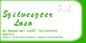 szilveszter loso business card